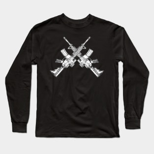 Crossing deadly m4 rifles Long Sleeve T-Shirt